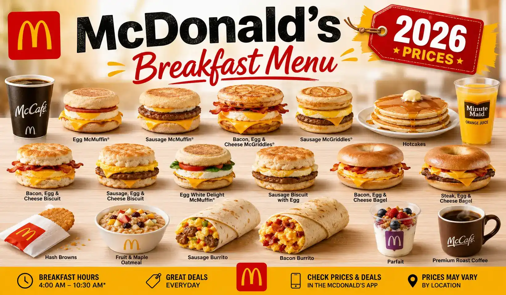 McDonalds Breakfast Menu 2026