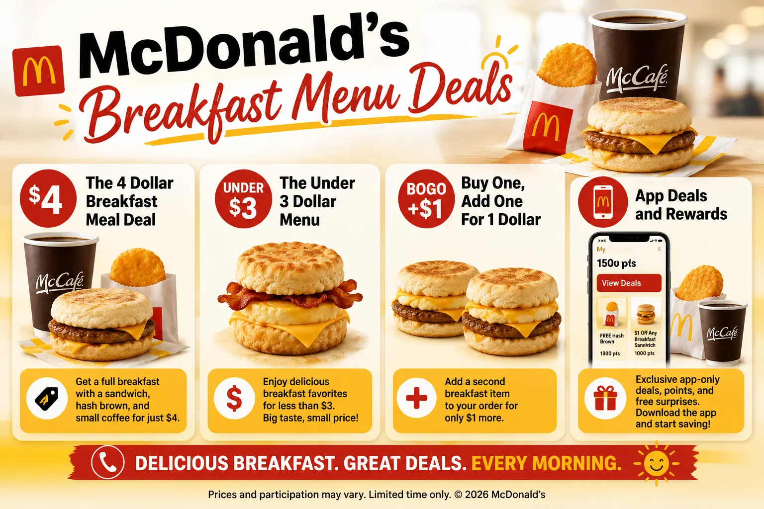 Mcdonalds Breakfast Menu Deals