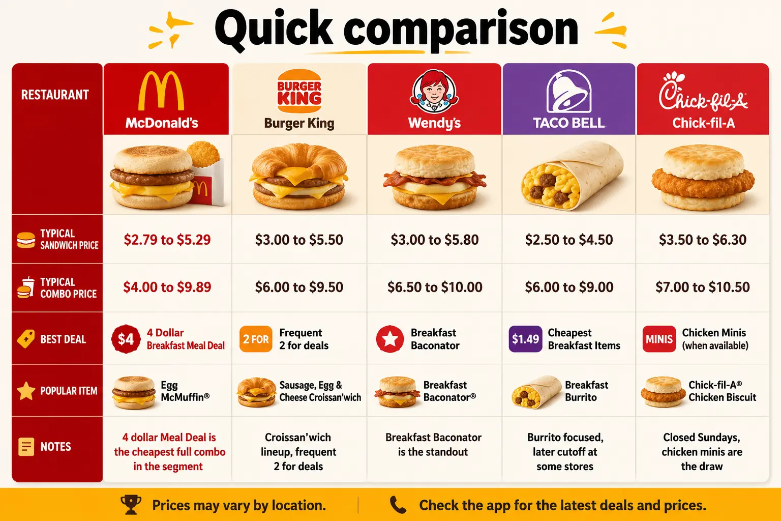 Mcdonalds Breakfast Menu Vs Other Breakfast