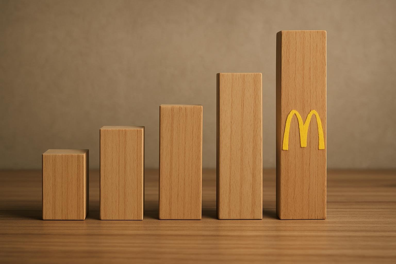 A bar chart comparing breakfast sales at McDonald's to other fast-food chains